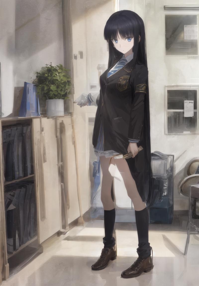 02145-4258925782-, 1girl, long hair, black hair, blue eyes, standing, looking at viewer, school uniform.png